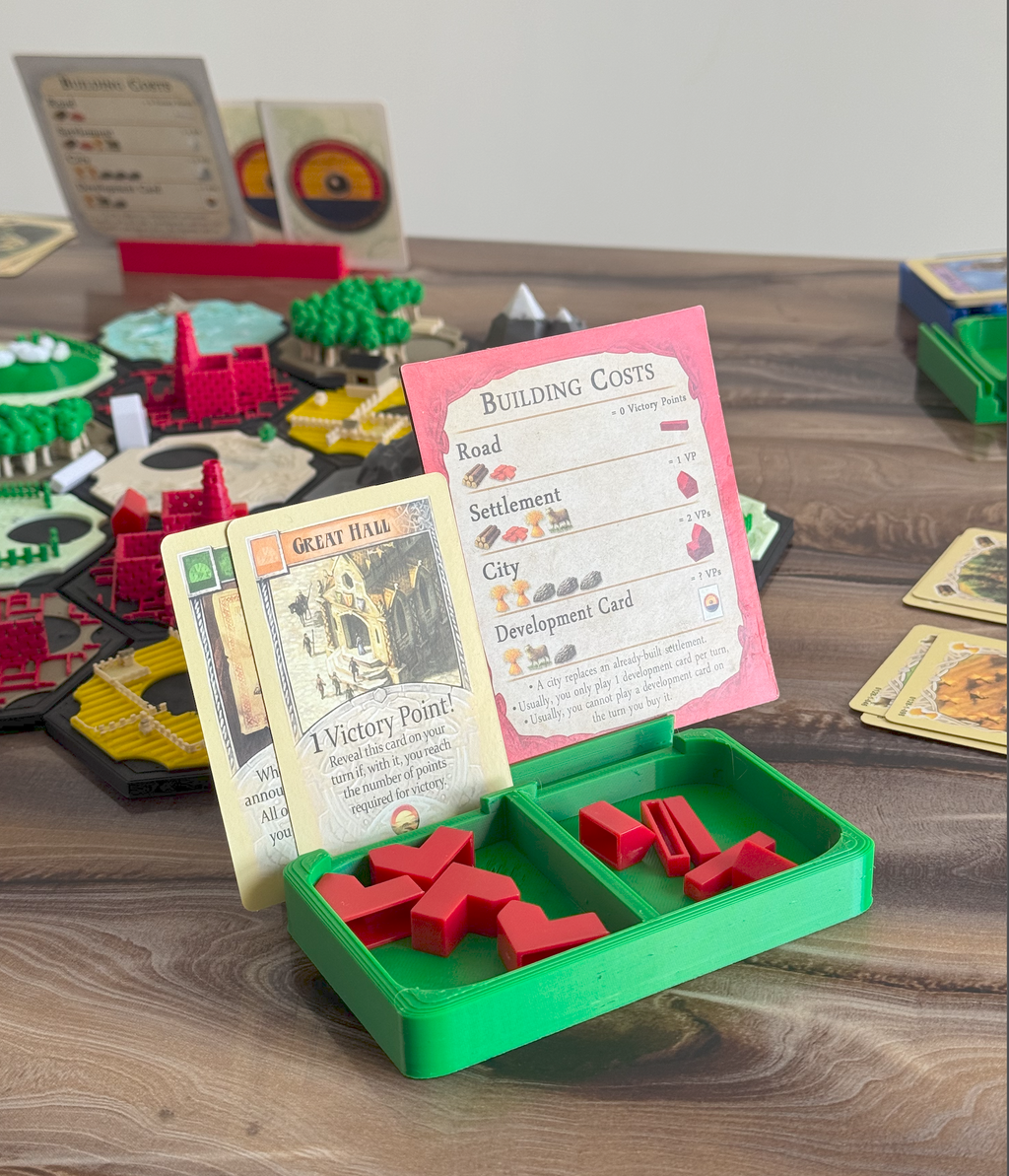 Meeple tray with card stand (Set of 4)