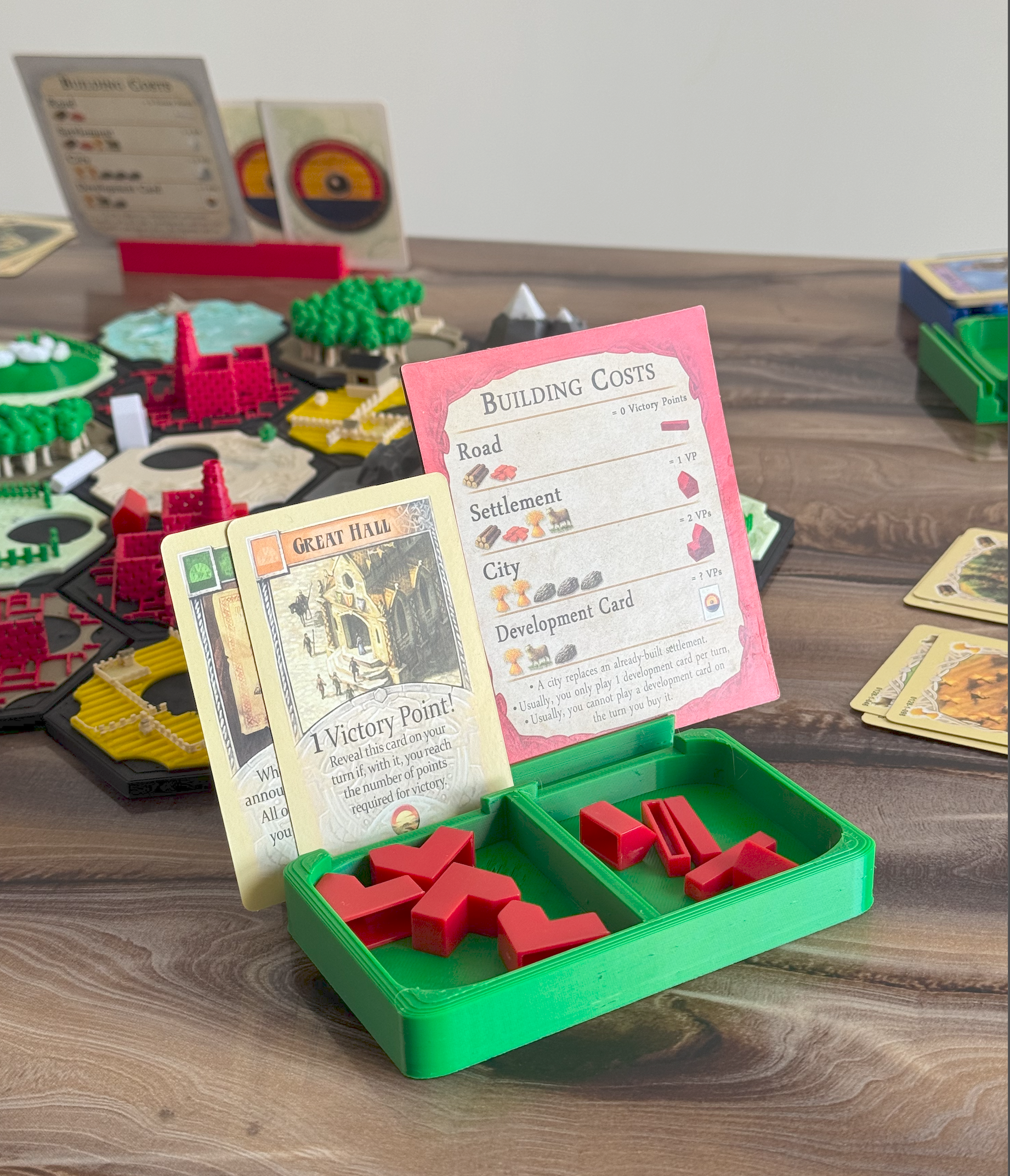 Meeple tray with card stand (Set of 4)